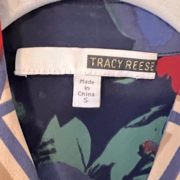 TRACY REESE Silk Floral Long Sleeve Blouse - Picture 7 of 8